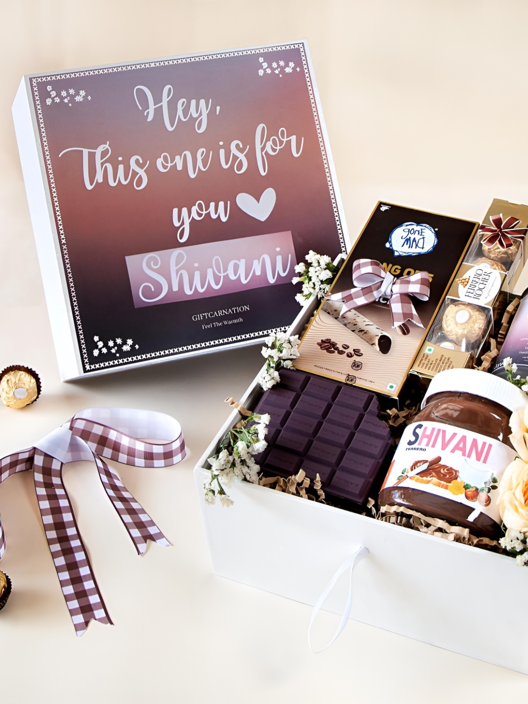 

Giftcarnation Brown Personalized Chocolate Gift Box