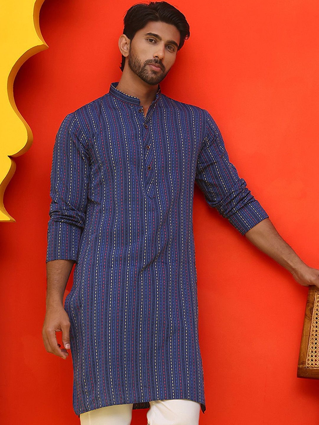 

Anouk Rustic Men Kurta, Blue