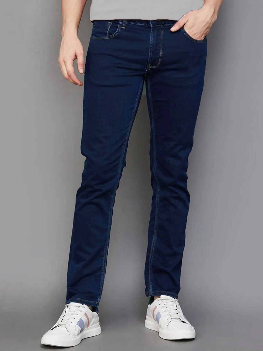 

fineblu Men Slim Fit Stretchable Jeans, Blue