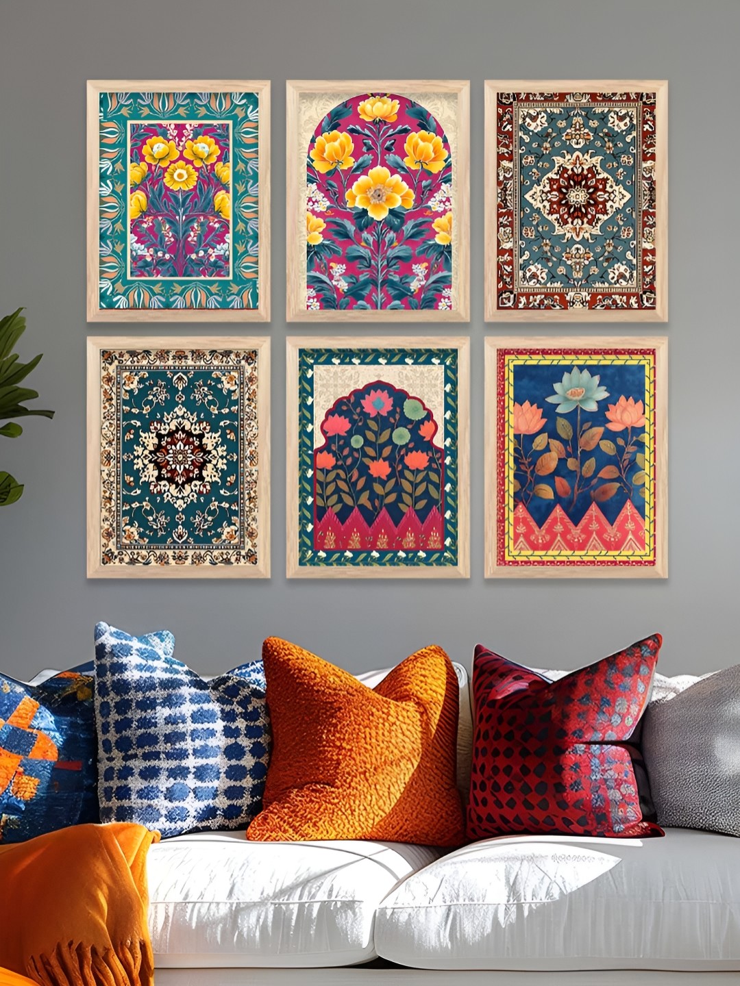 

Kotart Brown & Yellow 6 and more Piece Wood Floral and Botanical Wall Paintings
