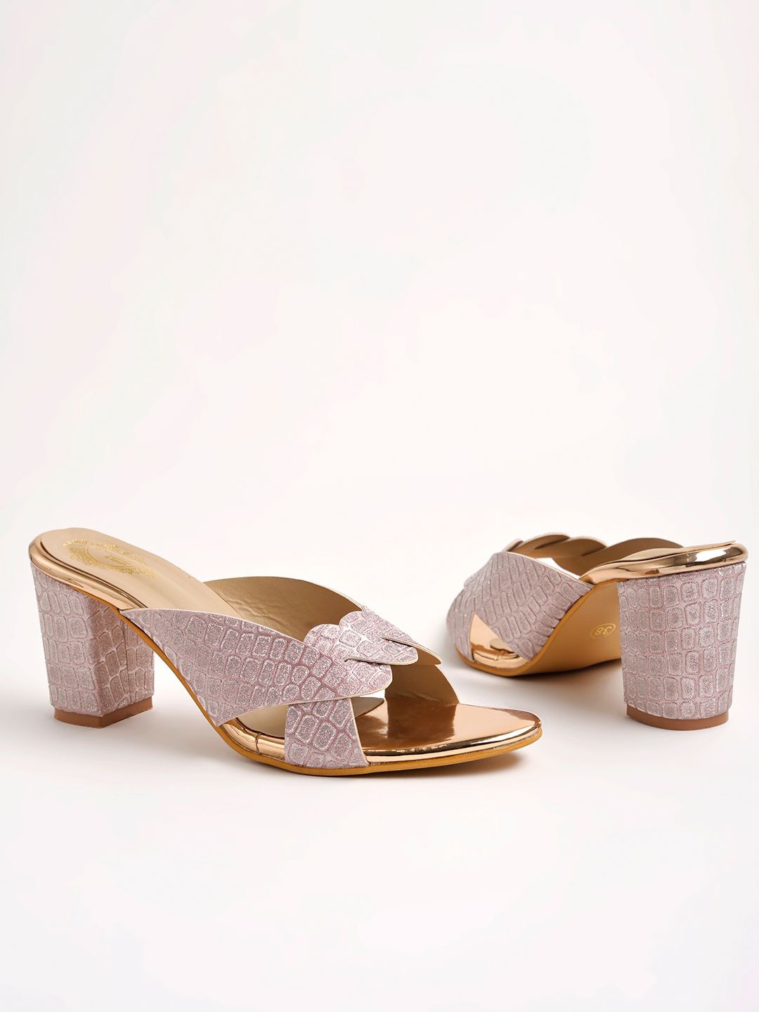 

Shoetopia Girls Embellished Block Heel Sandals, Pink