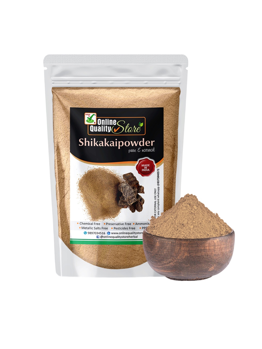 

Online Quality Store Shikakai Powder For Hair Growth - 200g, Beige