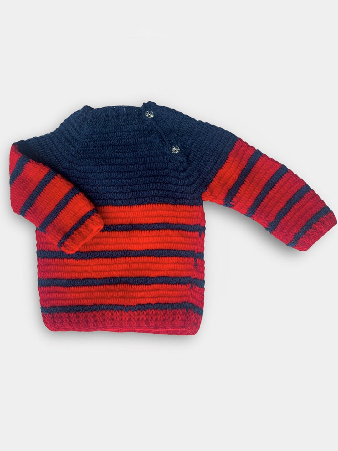 

LITTLE CROCHE CREATIONS Unisex Kids Cable Knit Pullover, Red