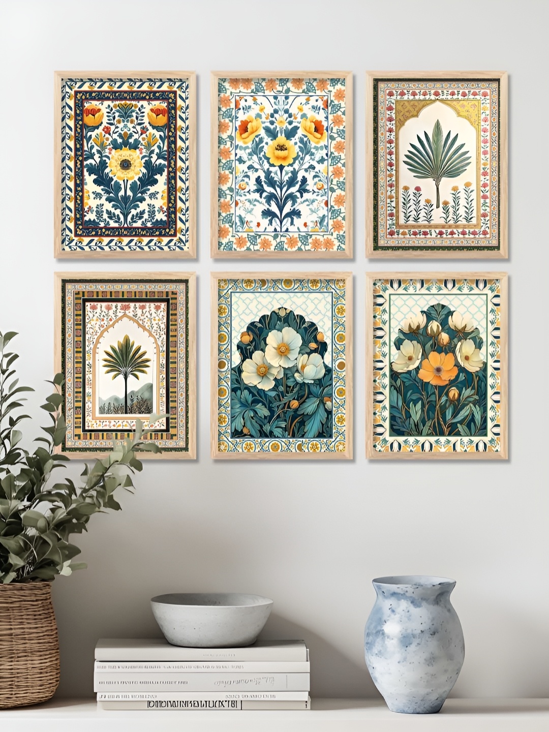 

Kotart Brown & Green 6 and more Piece Wood Floral and Botanical Wall Paintings