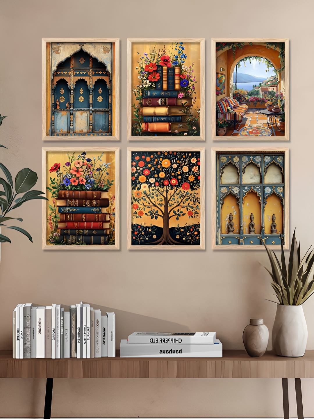 

Kotart Brown & Orange 6 and more Piece Wood Other Wall Paintings