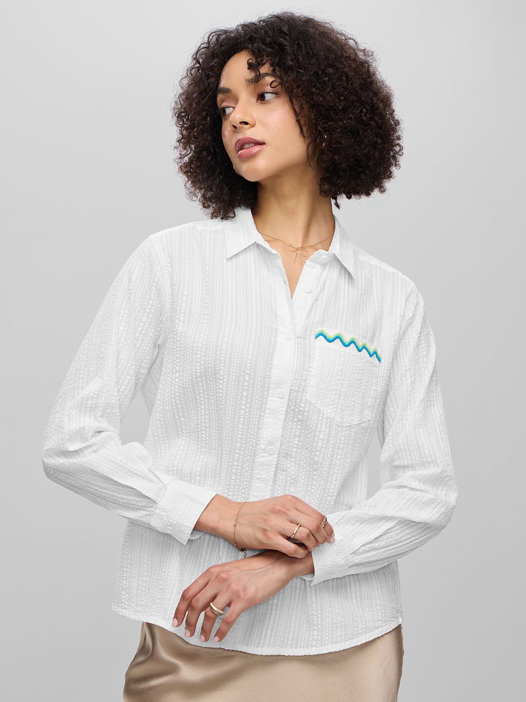

The Souled Store Women Opaque Casual Shirt, White