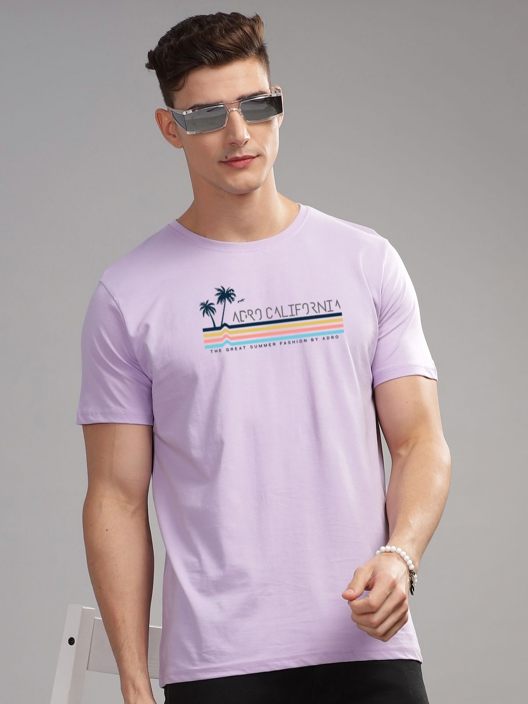 

ADRO Men Printed T-shirt, Purple