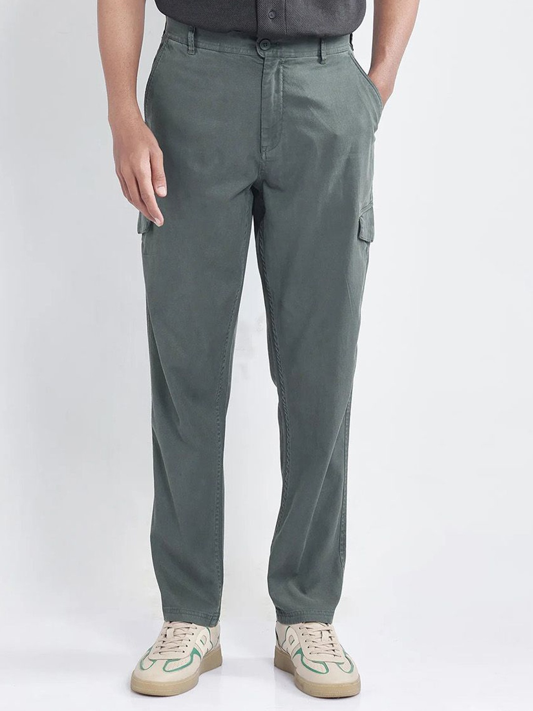 

RARE RABBIT Men Tailored Cargos Trousers, Olive