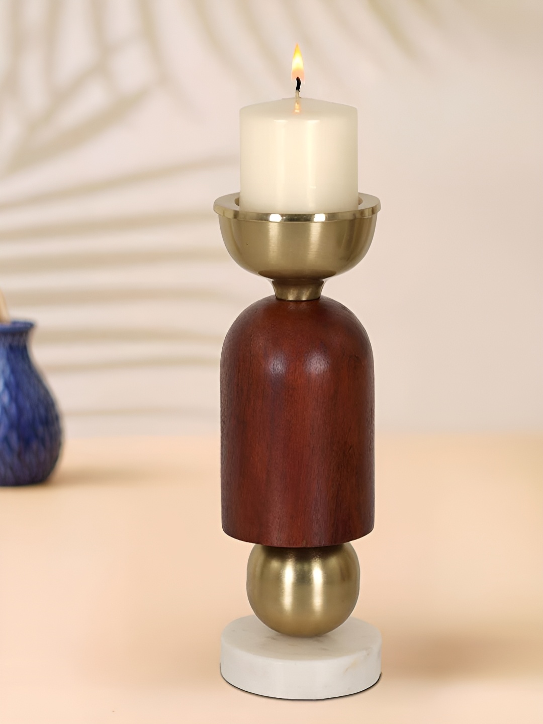 

Royaloak Brown & Gold-Toned Candle Holder