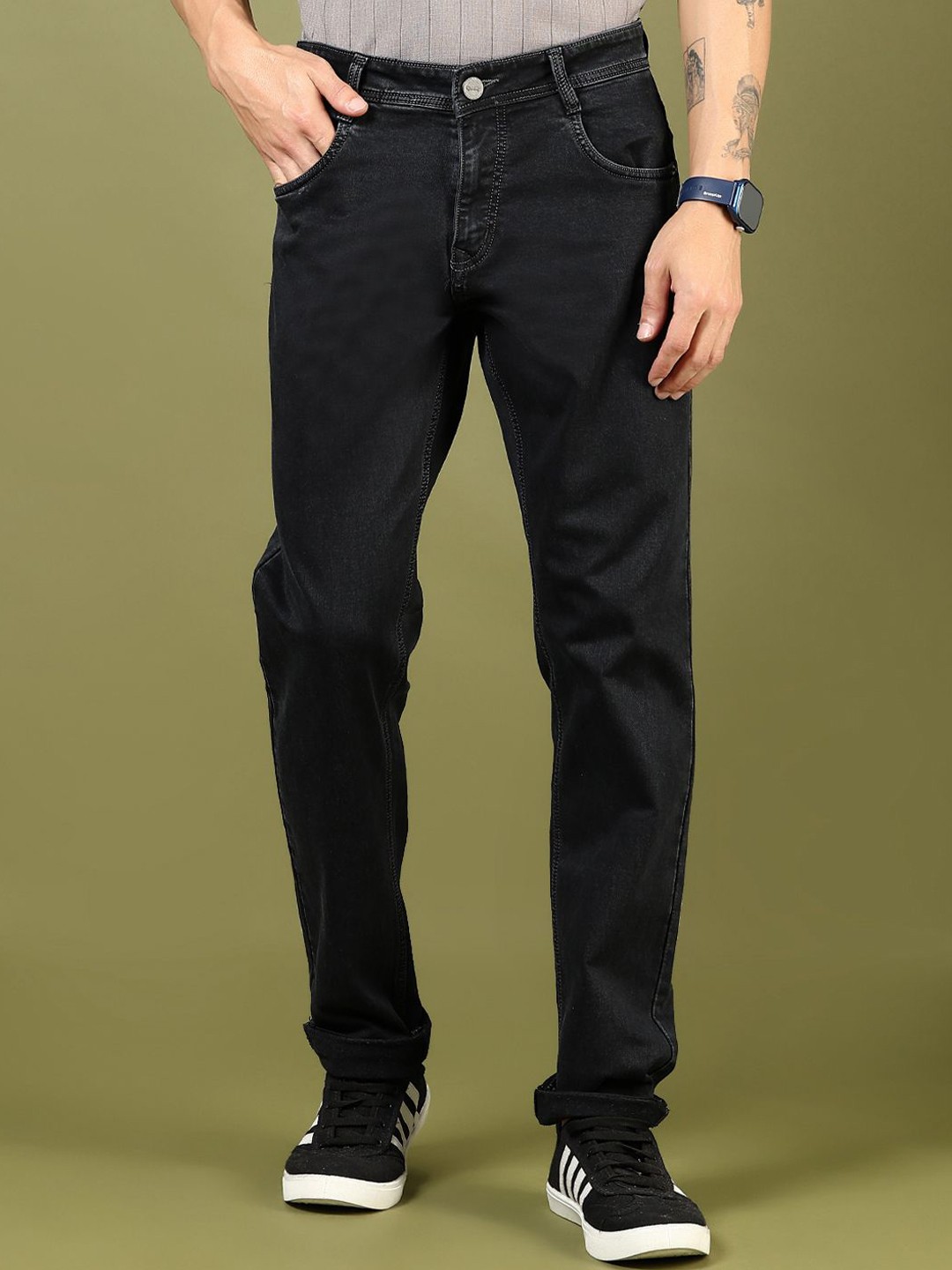 

V-Mart Men Light Fade Jeans, Navy blue