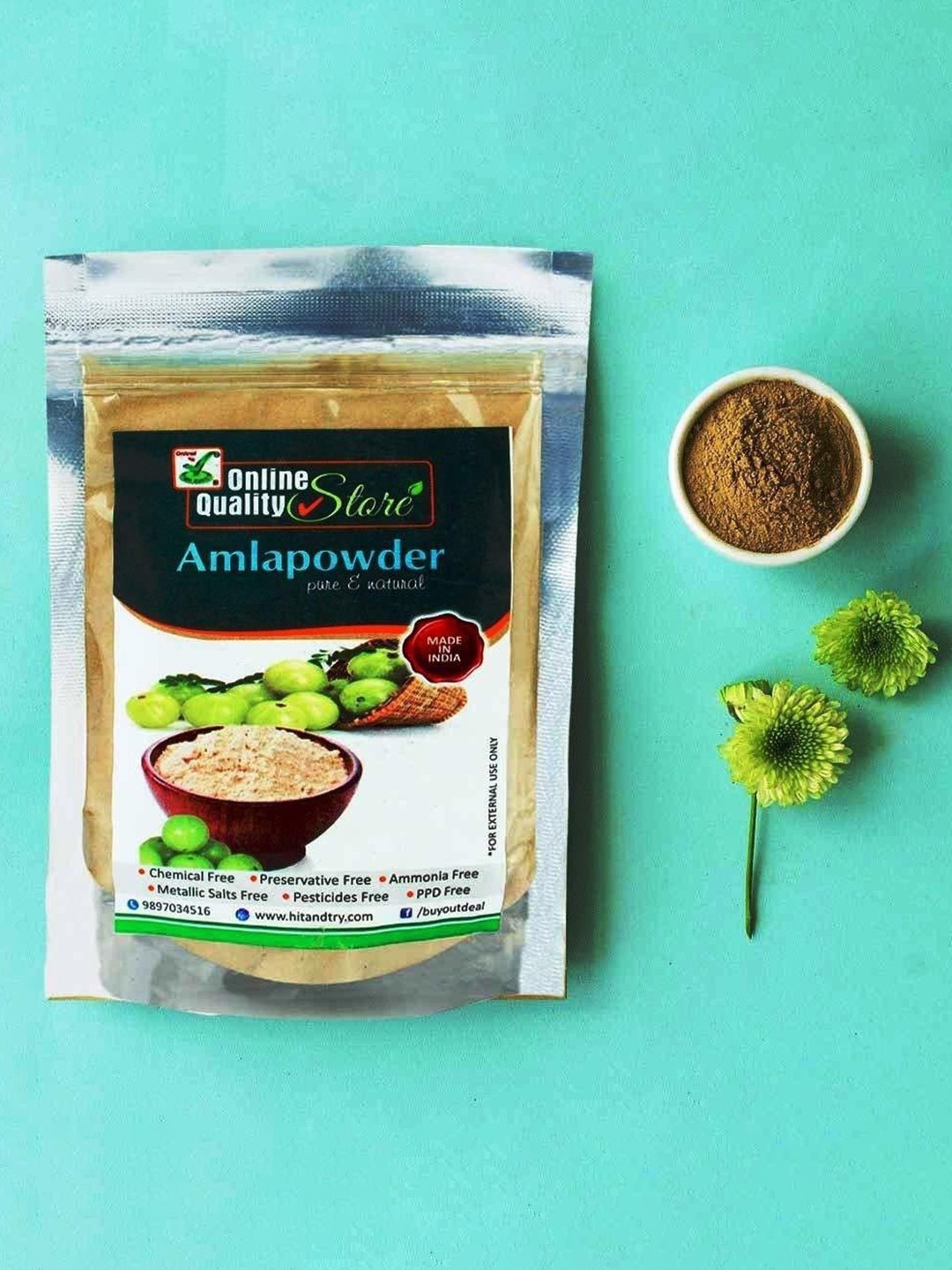 

Online Quality Store Amla Powder For Anti-Pollution - 400g, Beige