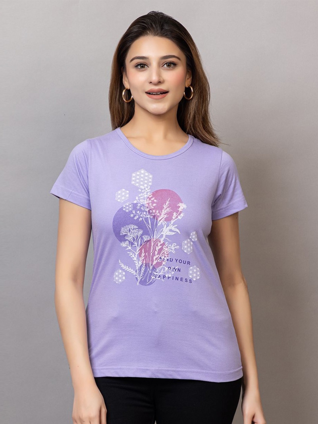 

PROBASIC Women Pockets T-shirt, Purple