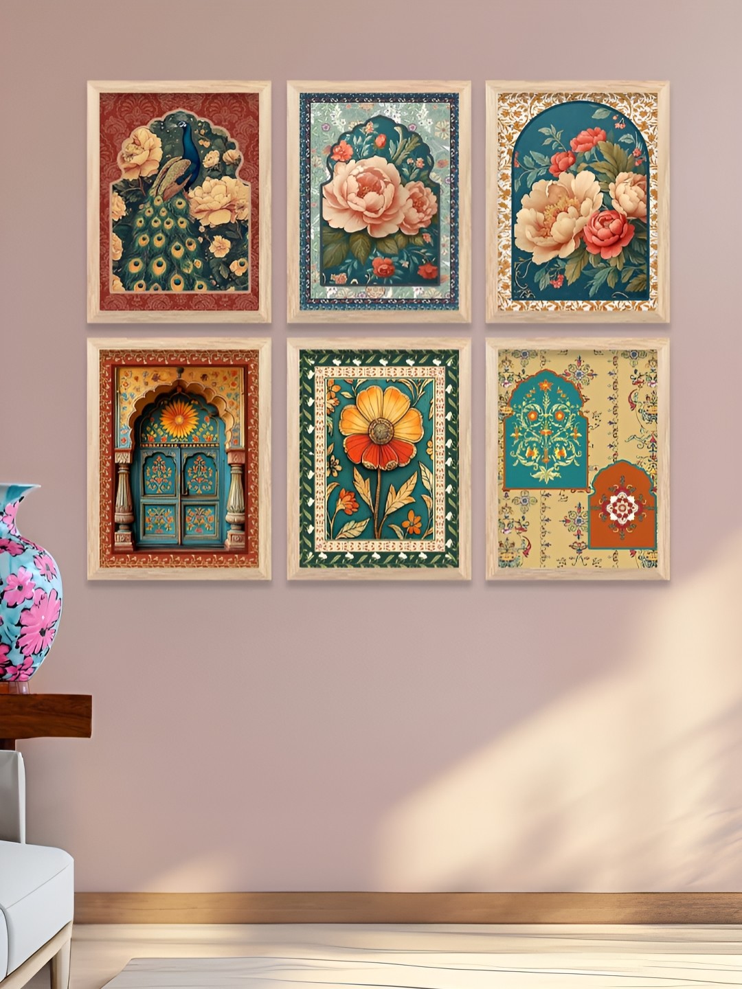 

Kotart Brown & Green 6 and more Piece Wood Abstract Wall Paintings