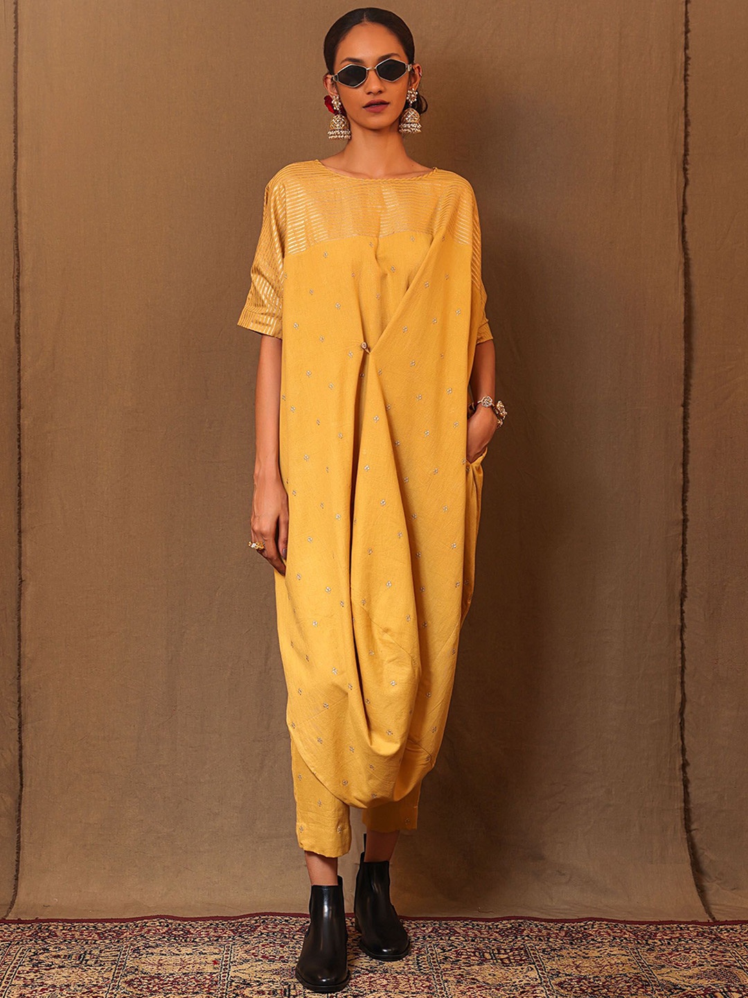

MATI Women Comfort High-Rise Jodhpuris Trousers, Yellow