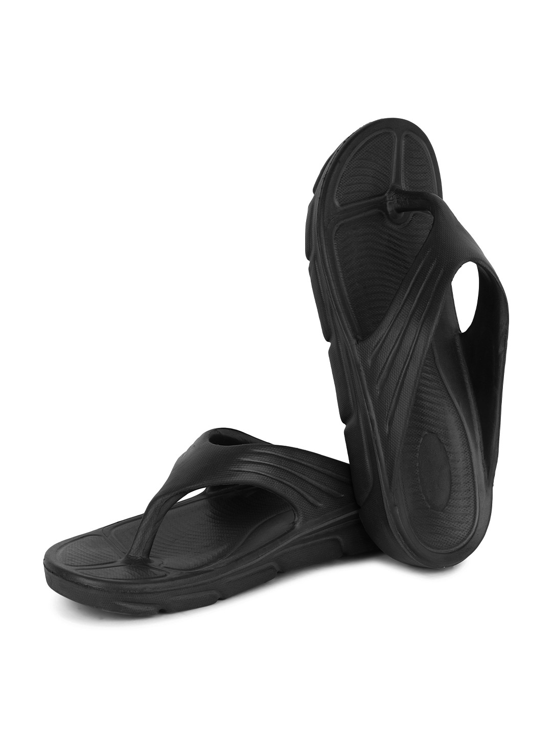 

PENNEN Men Thong Flip-Flops, Black