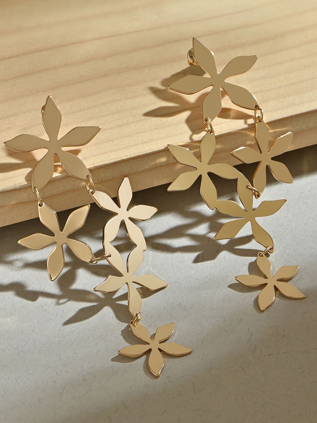 

ToniQ Floral Drop Earrings, Gold
