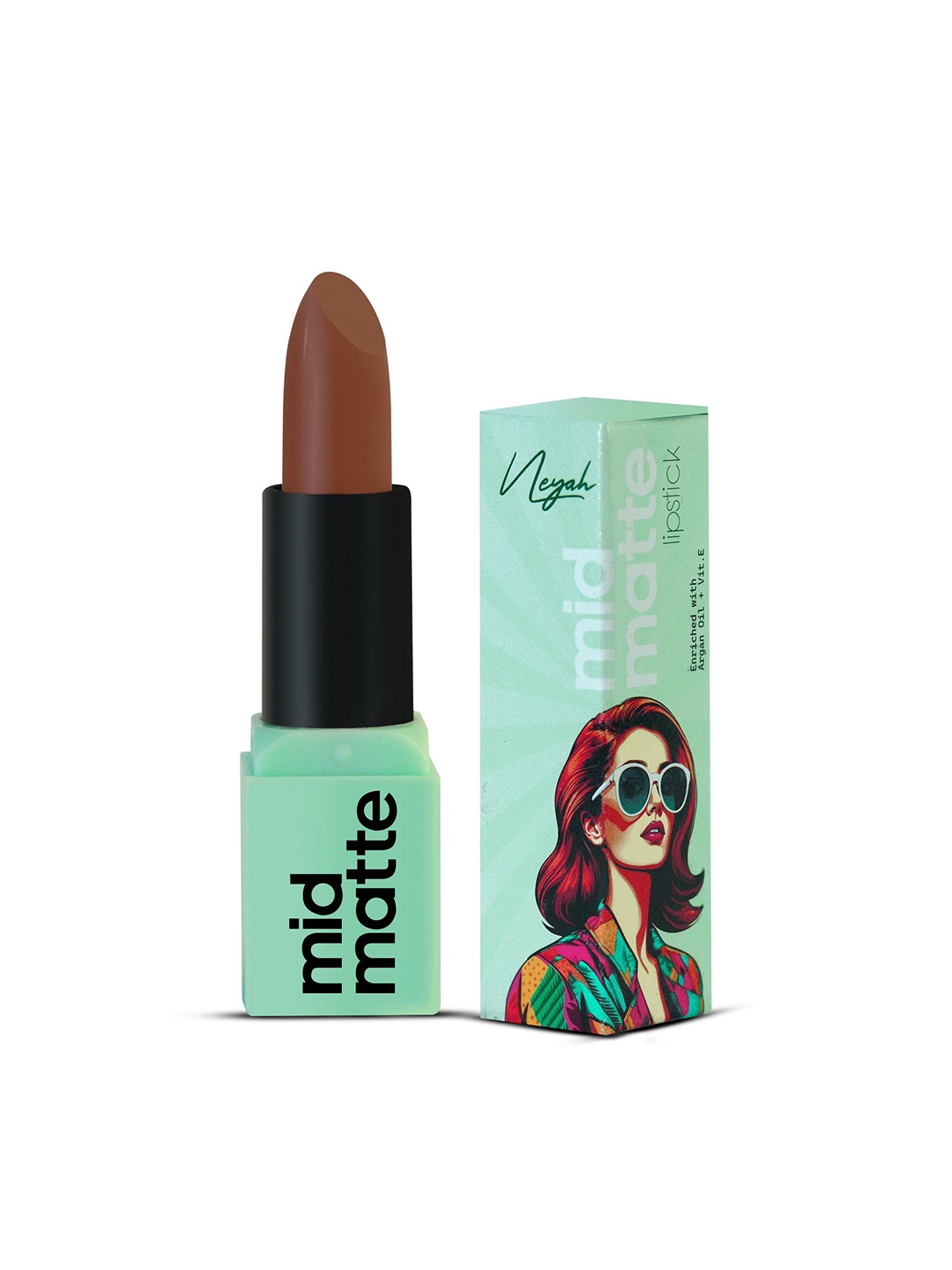

Neyah Mid Matte Lipstick -Brownie Points 122, Brown