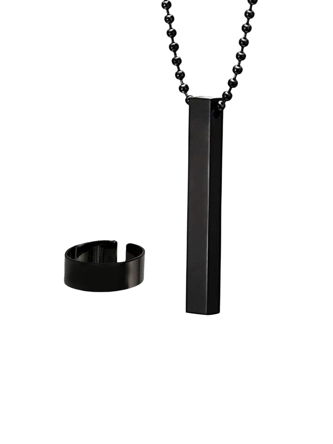 

Roadster Contemporary Pendants with Chains, Black