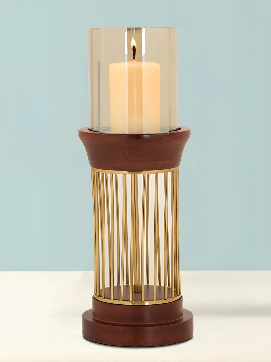 

Royaloak Brown & Transparent Candle Holder