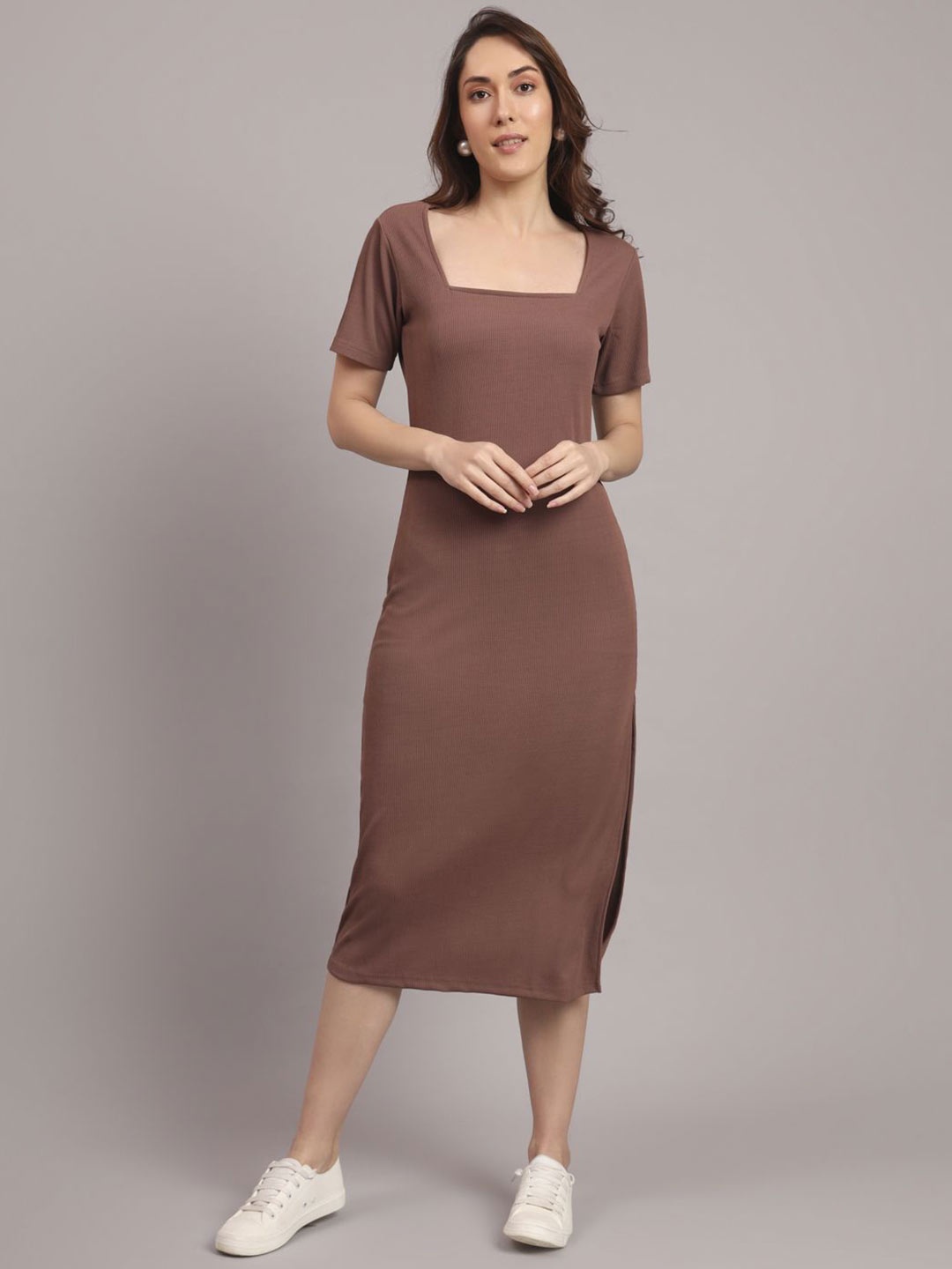 

OWO THE LABEL Bodycon Dress, Brown