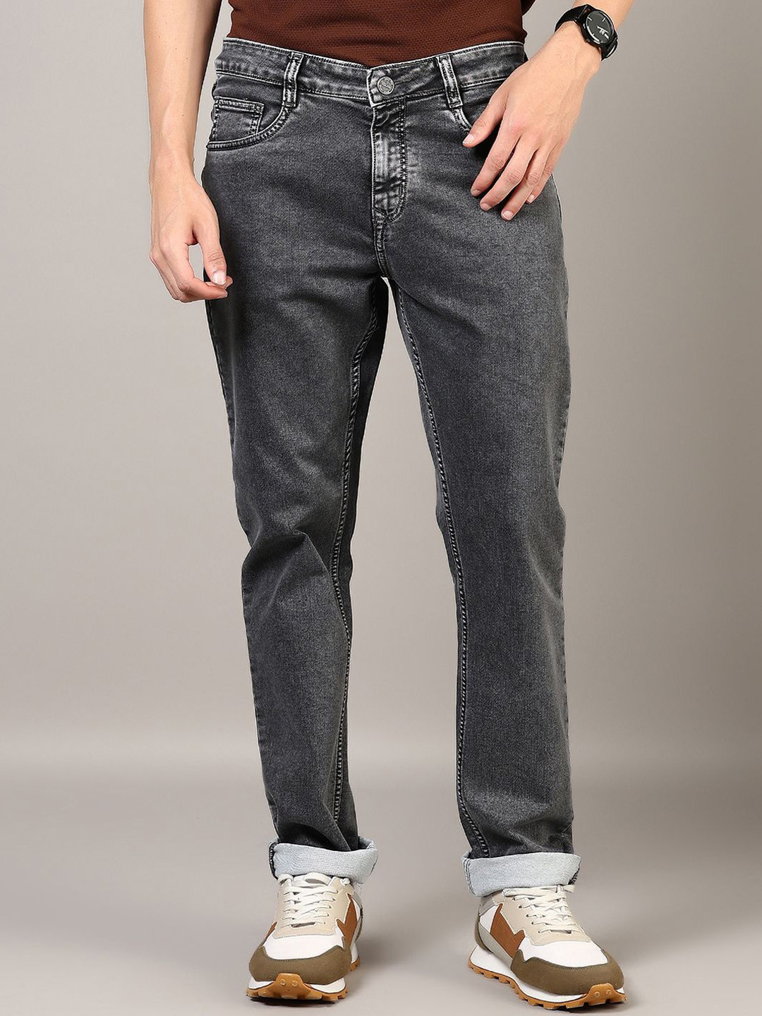

V-Mart Men Light Fade Jeans, Grey