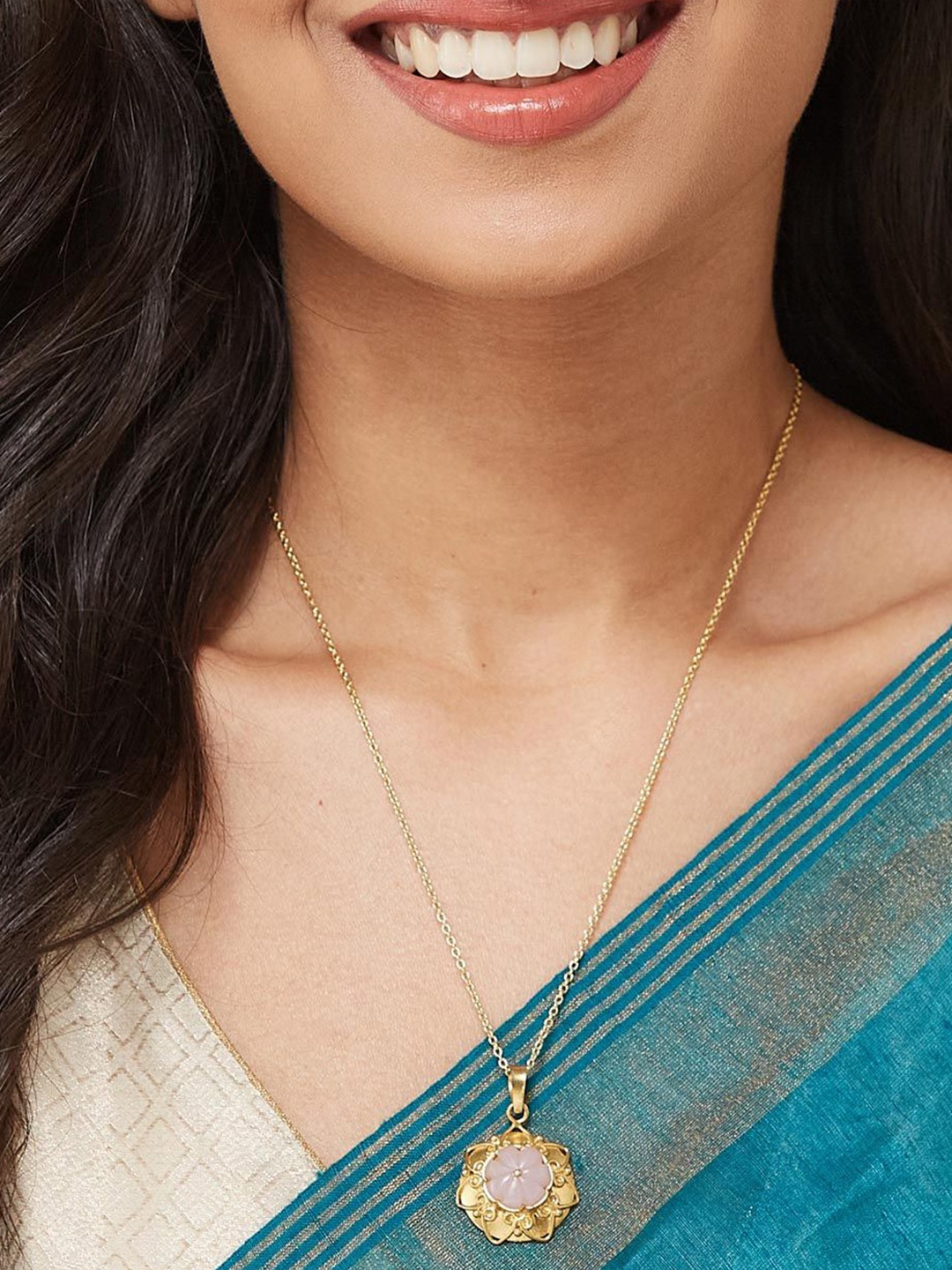 

Fabindia Silver Gold-Plated Necklace