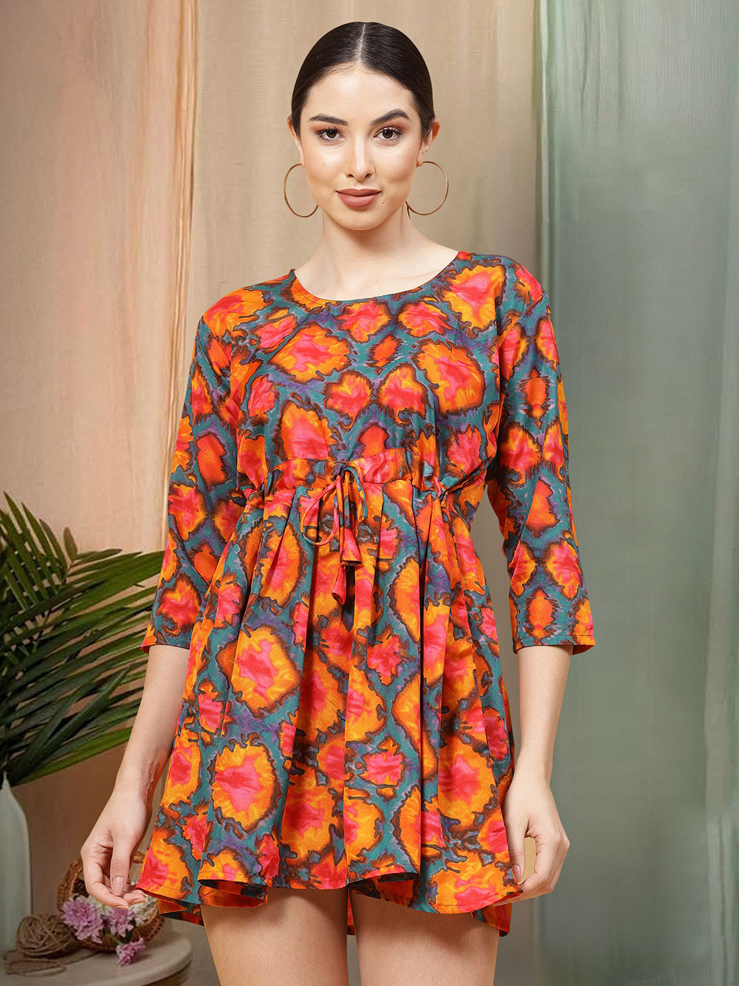 

Moda Rapido Floral Printed A-Line Mini Dress, Grey