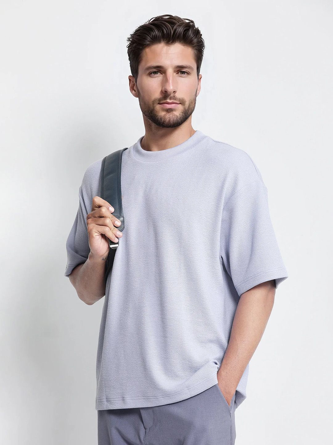 

RARE RABBIT Men Pockets T-shirt, Purple