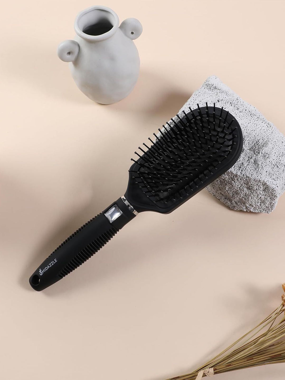 

Omidazzle Set Of 3 Premium Flat And Paddle Hair Brush - Black - MDHB005-15-18
