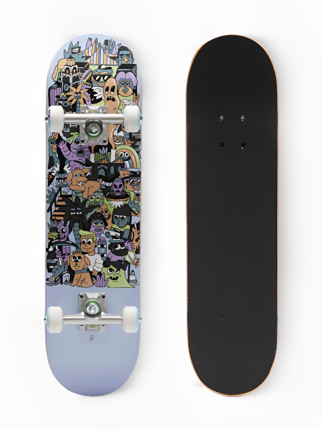 

OXELO By Decathlon CP100 Mini Printed Skateboard, Grey