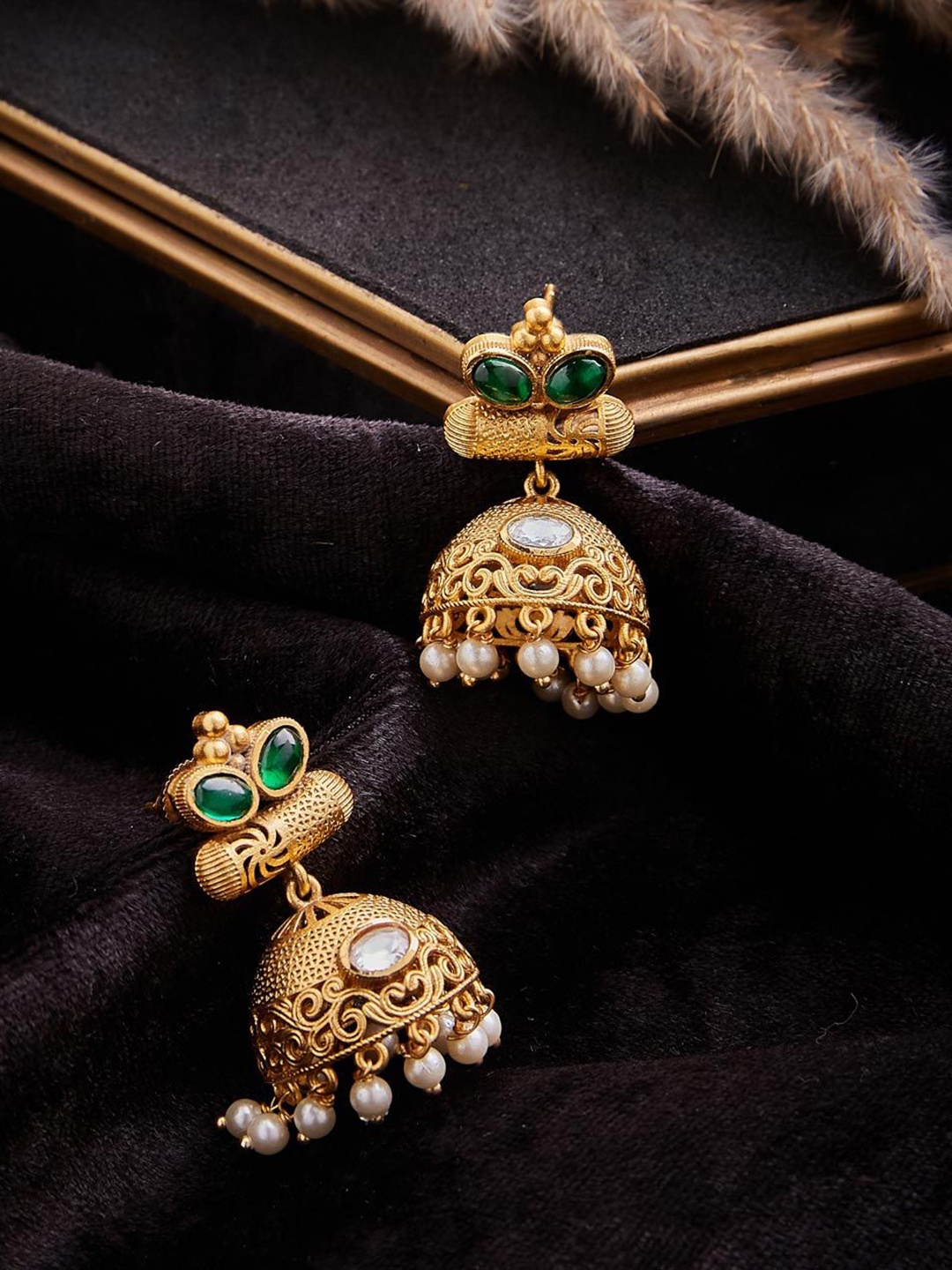 

Fabindia Contemporary Jhumkas Earrings, Gold