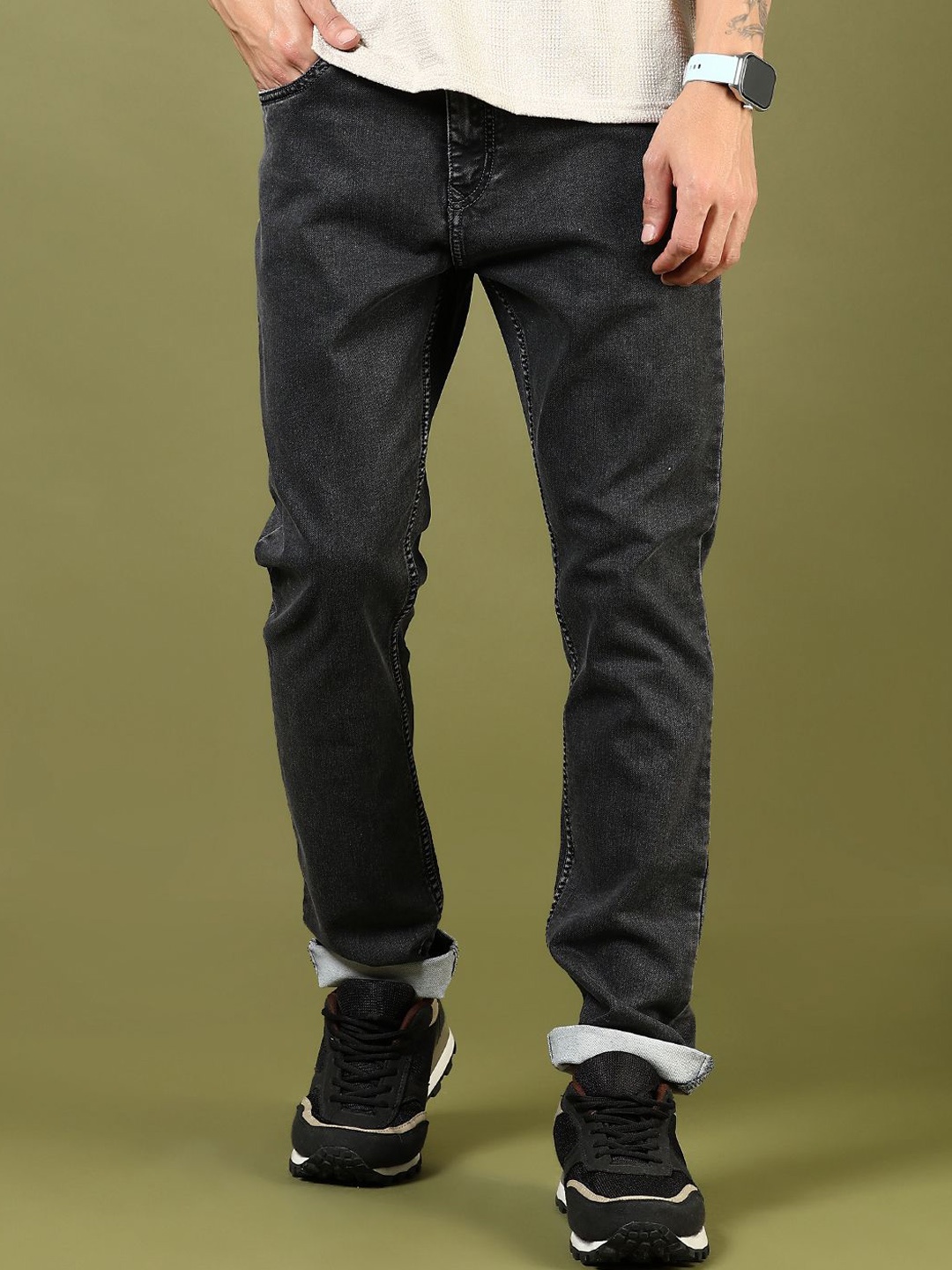 

V-Mart Men Light Fade Jeans, Grey