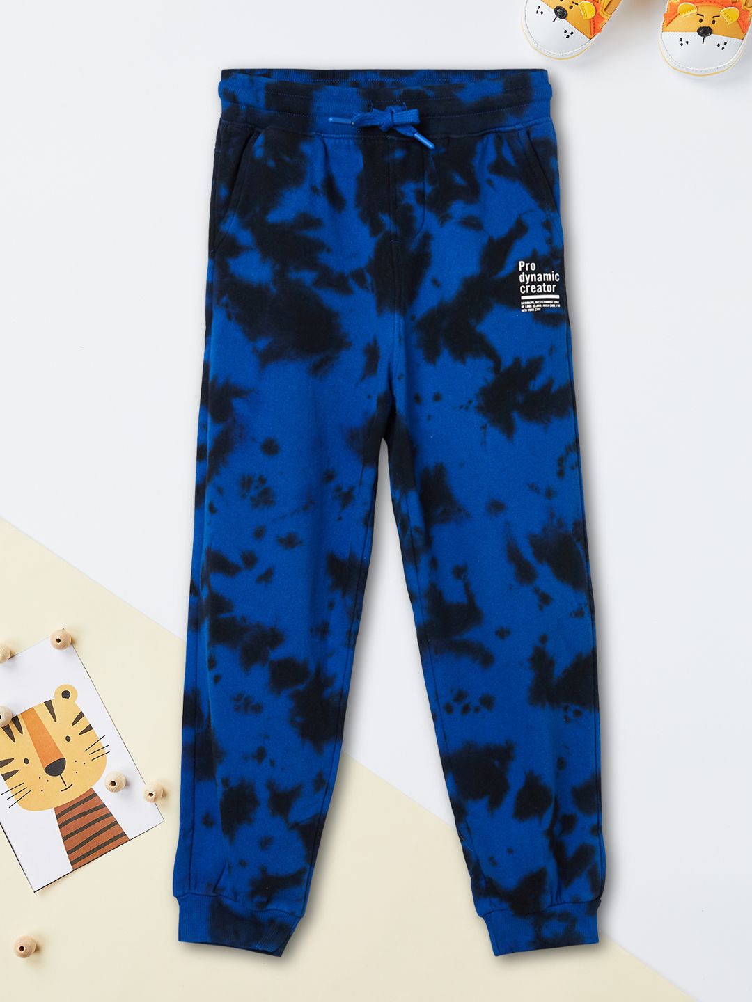 

max Boys Tie & Dye Mid-Rise Joggers, Blue