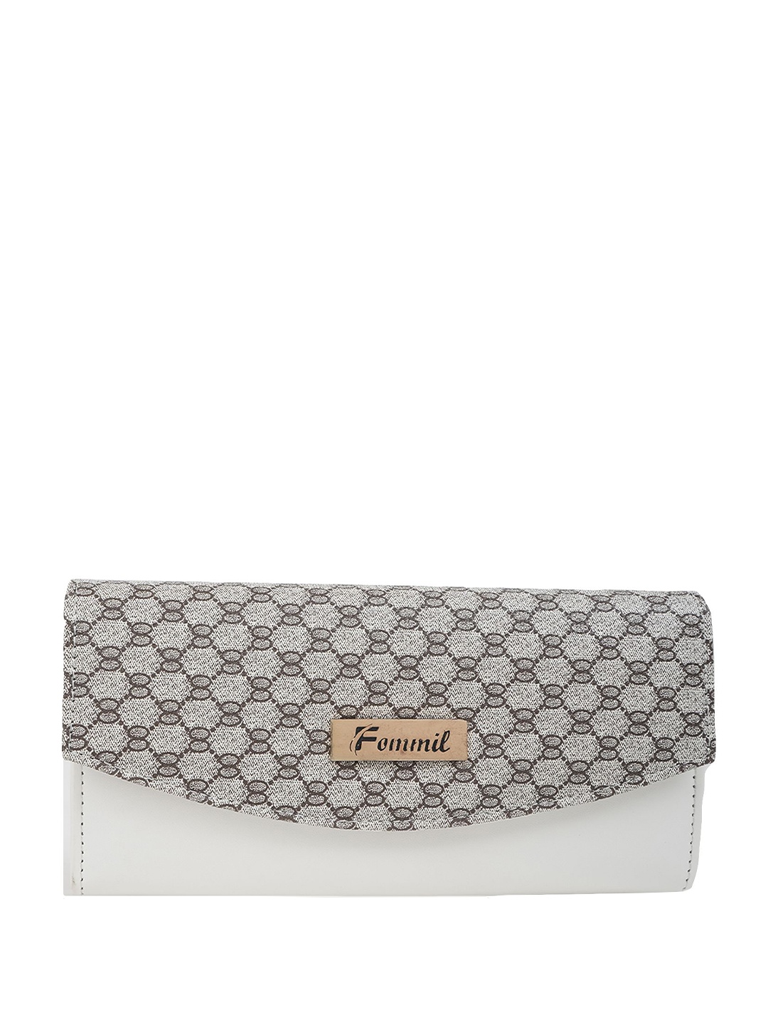 

FOMMIL Printed Purse Clutch, White
