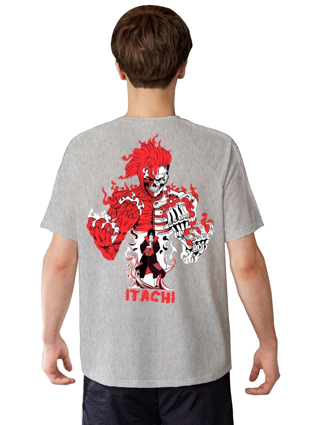 

LOCAVESTIR Boys Printed T-shirt, Grey