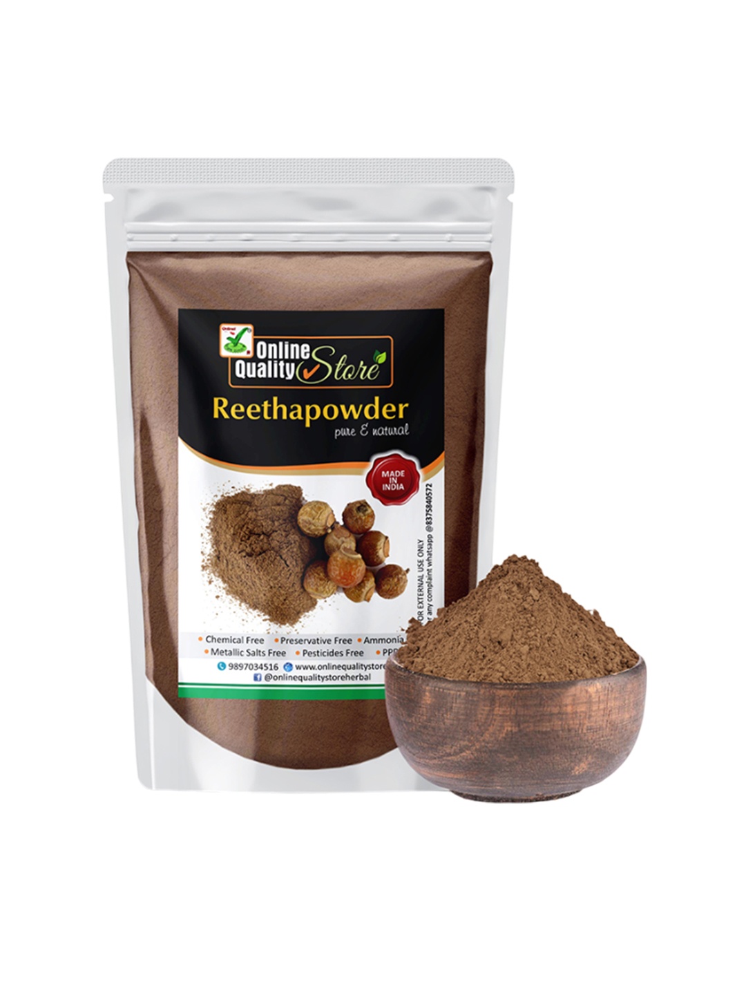 

Online Quality Store Ritha Powder For Damaged Hair - 700g, Brown