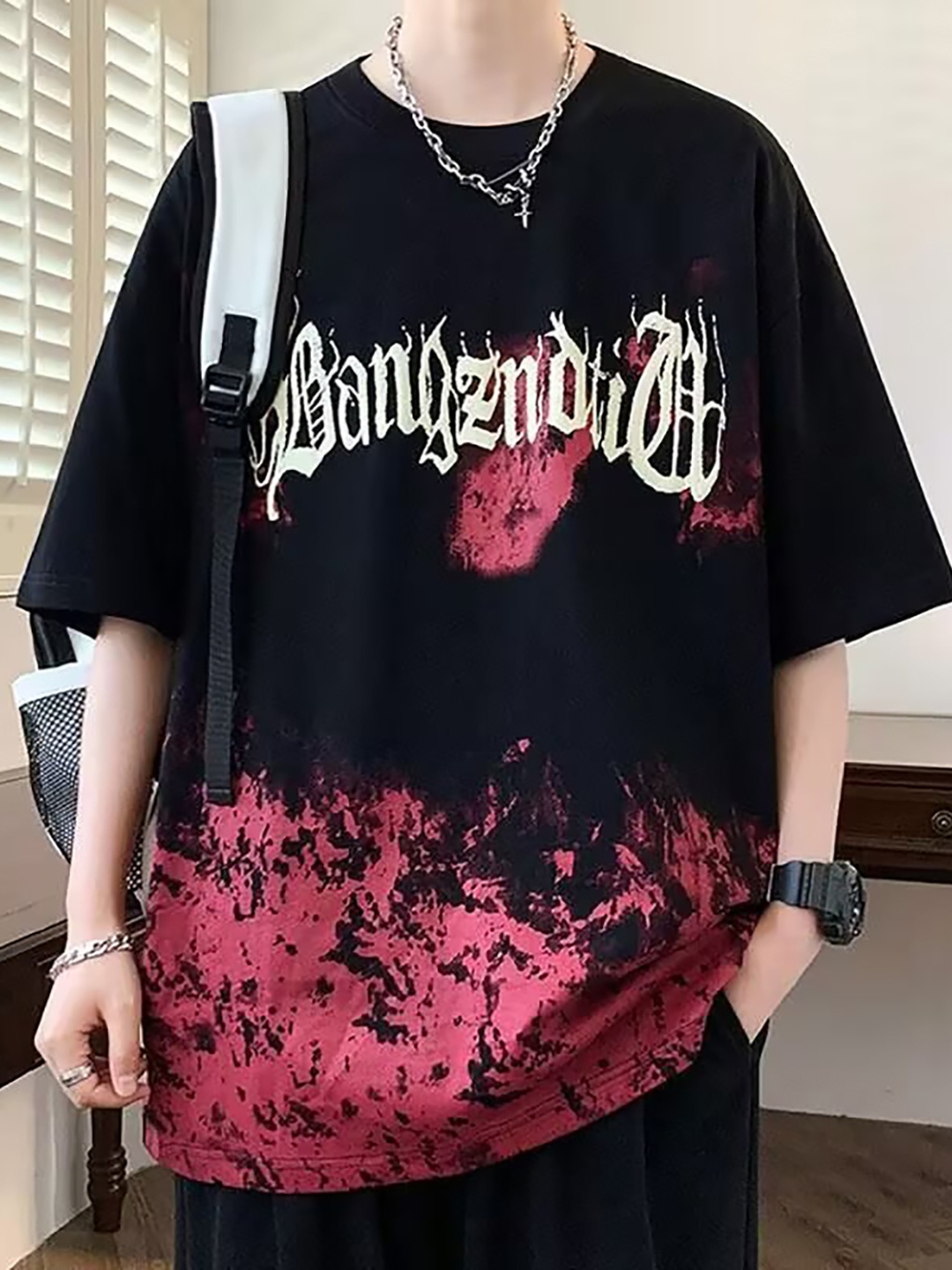 

StyleCast x Revolte Men Dyed T-shirt, Black