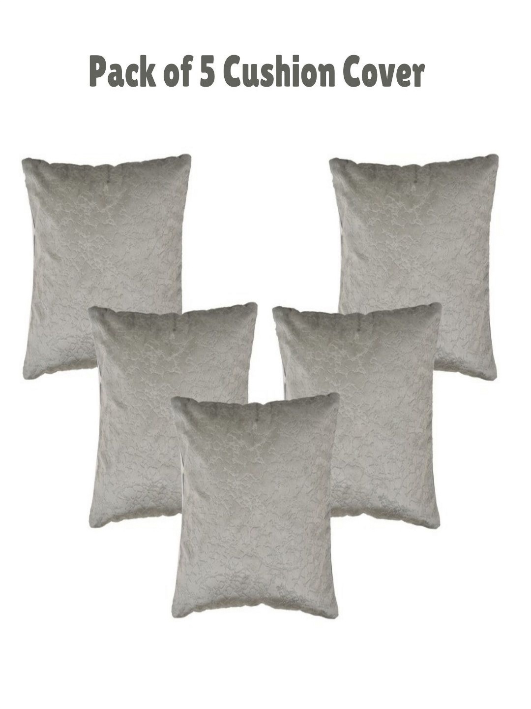 

RRC Grey Set of 5 Velvet Square Cushion Covers