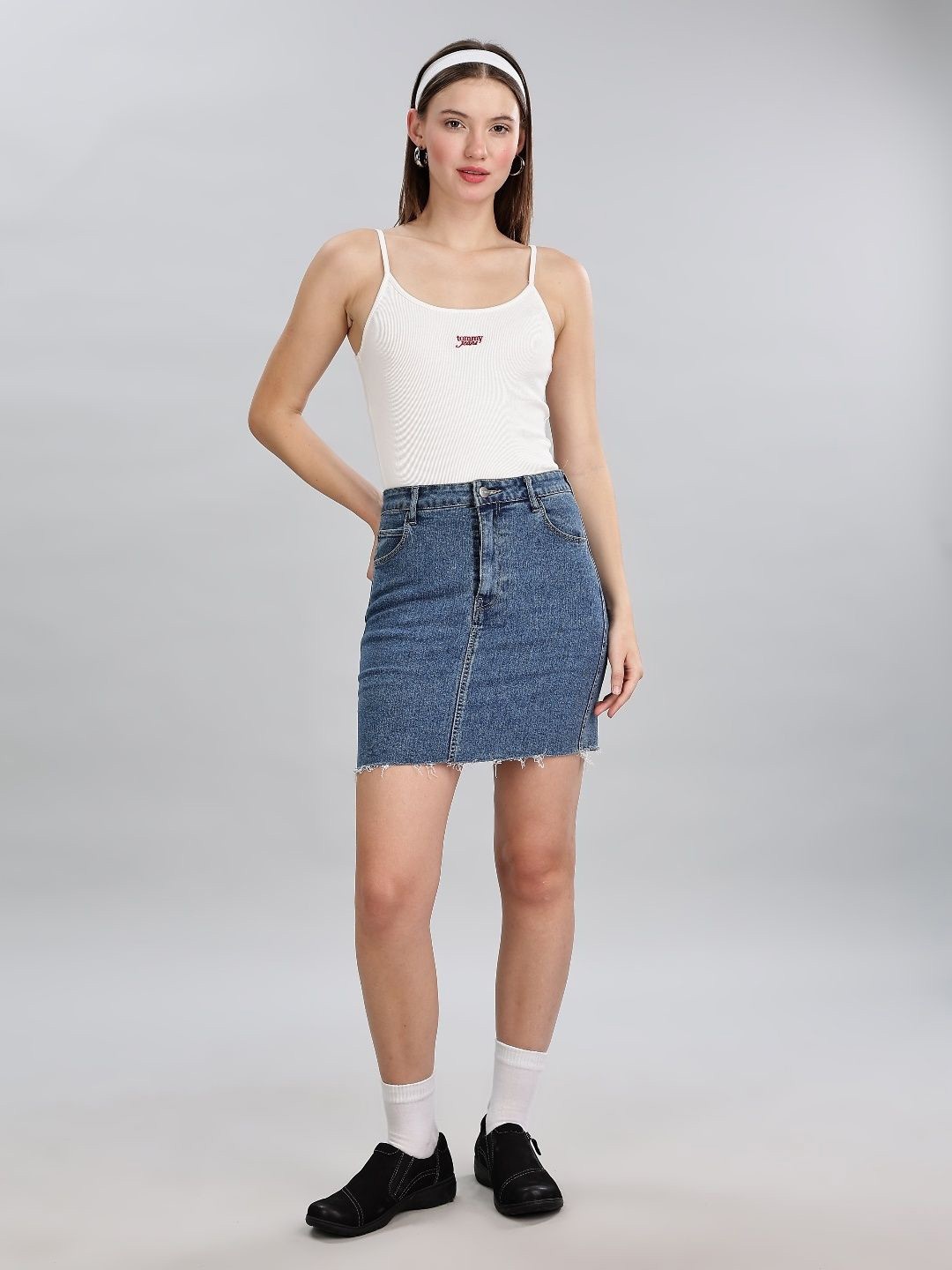 

Tommy Hilfiger Cotton Denim Tank Top, White