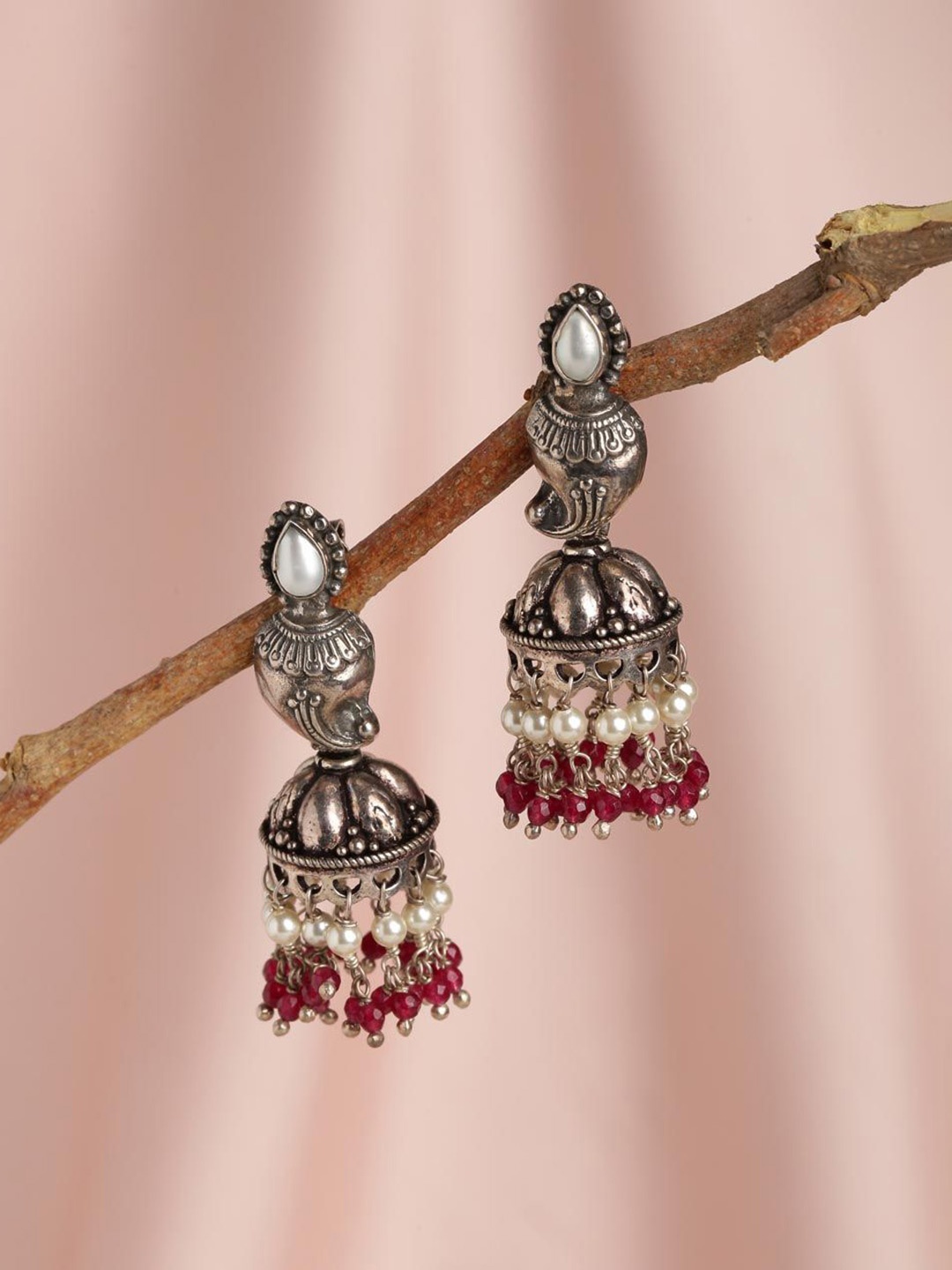 

Fabindia Contemporary Jhumkas Earrings, Silver