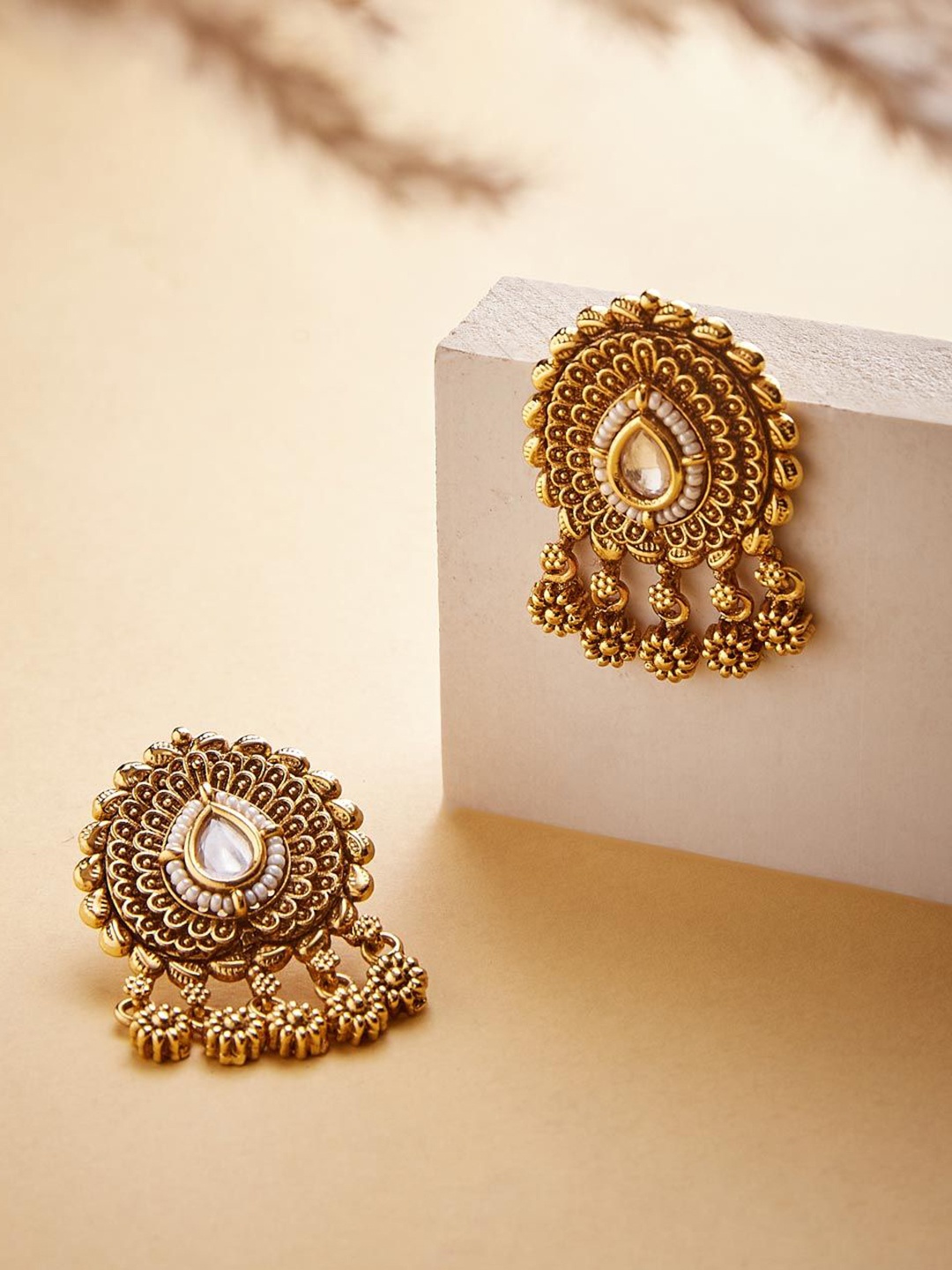 

Fabindia Contemporary Studs Earrings, Gold