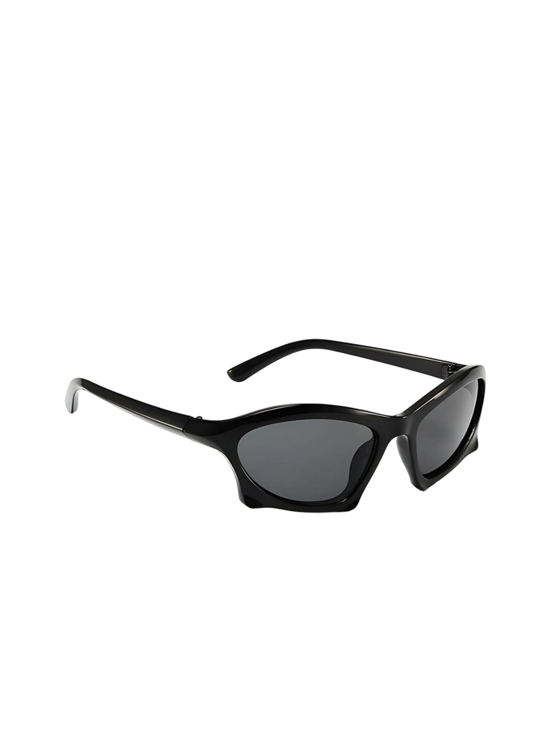 

4Flaunt Unisex Sports Sunglasses with UV Protected Lens, Black