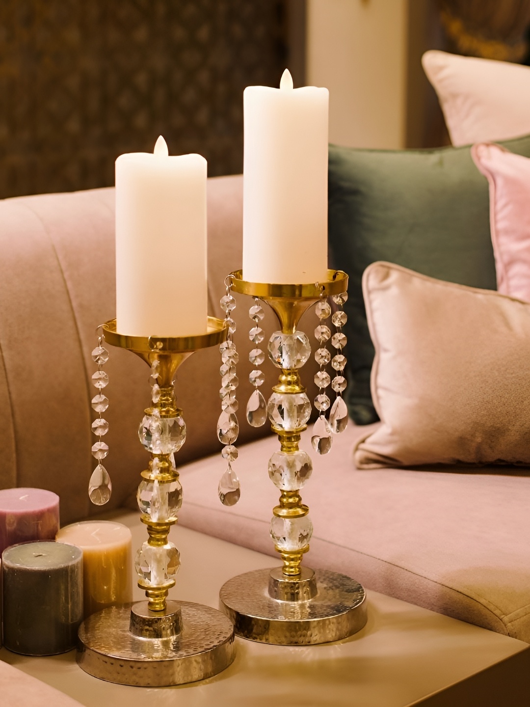 

Sammsara Gold-Toned Set of 2 Candle Holder