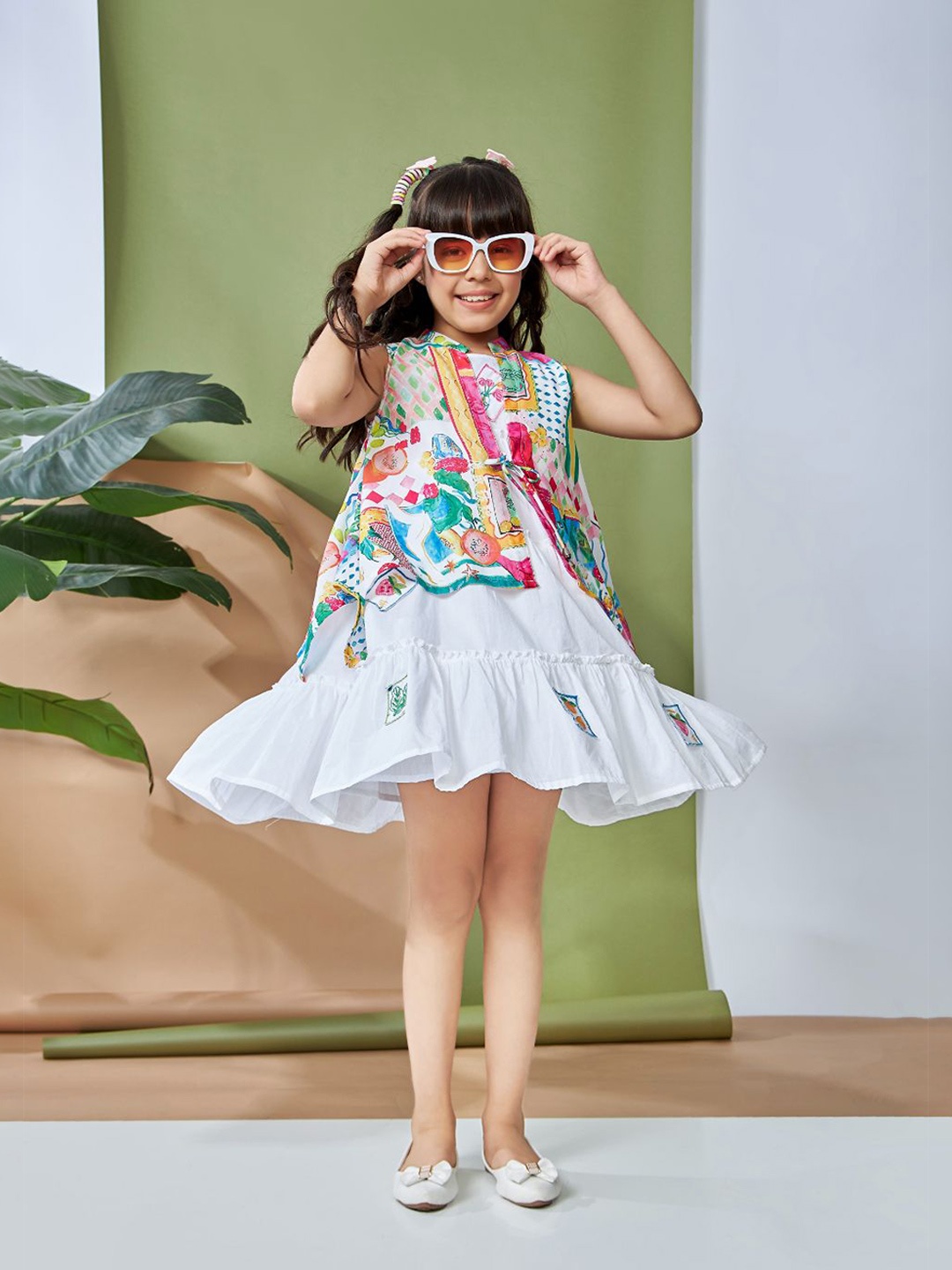

Peppermint Floral Print A-Line Dress, Multi