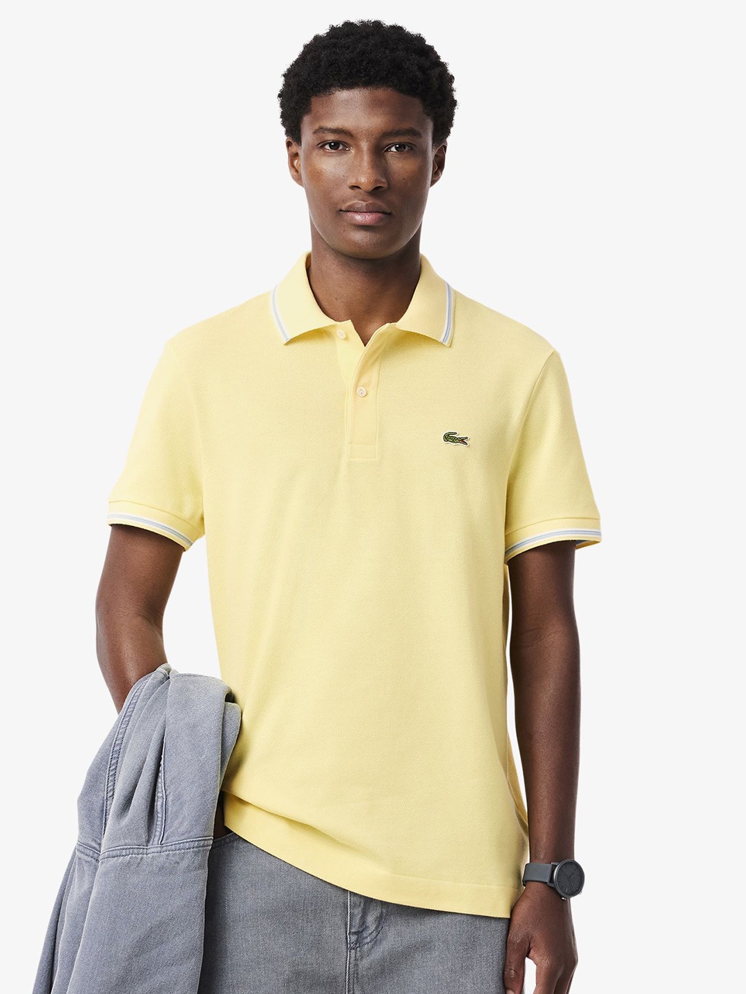 

Lacoste Men Polo Collar Pockets T-shirt, Yellow