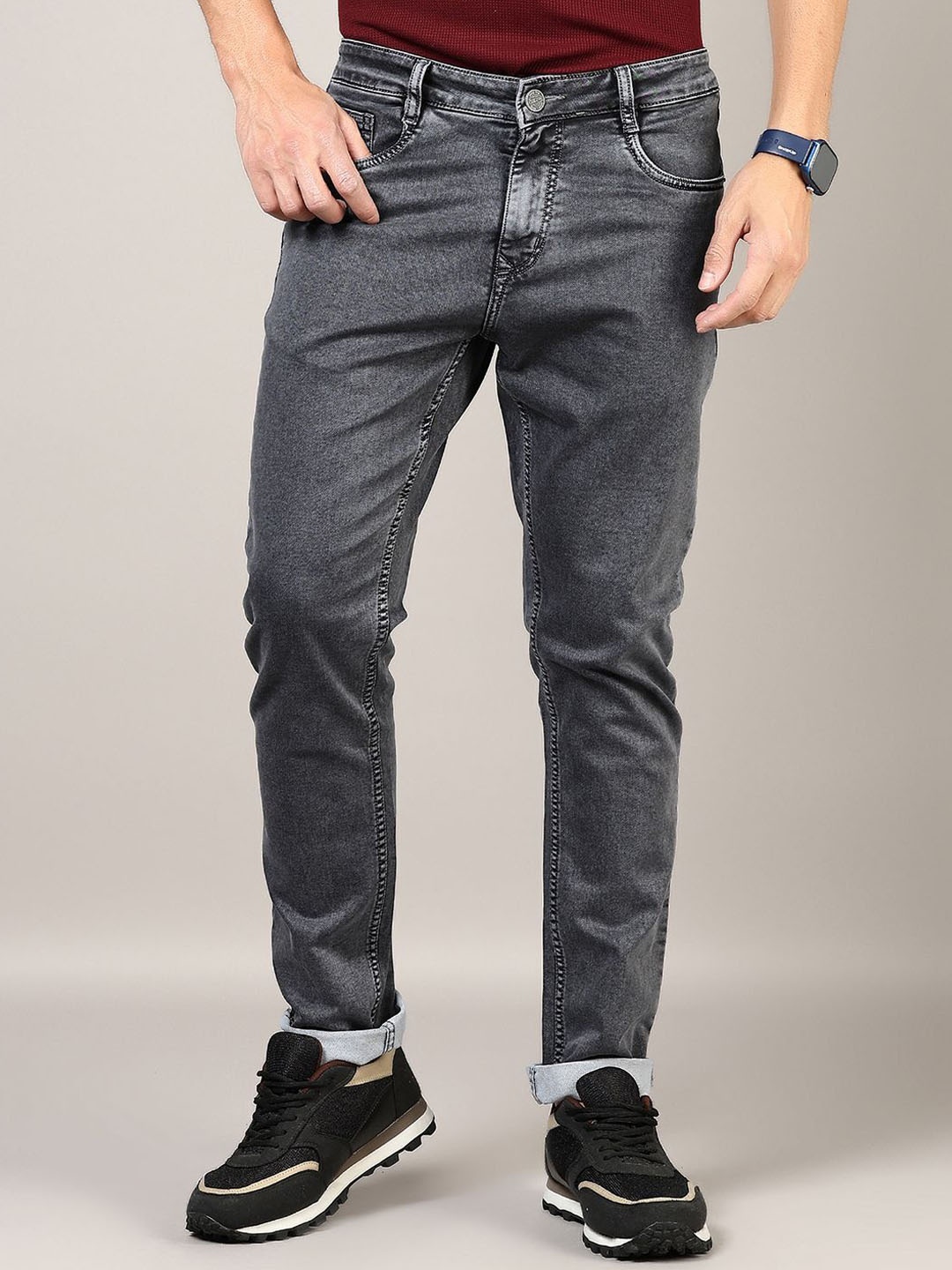 

V-Mart Men Light Fade Jeans, Grey