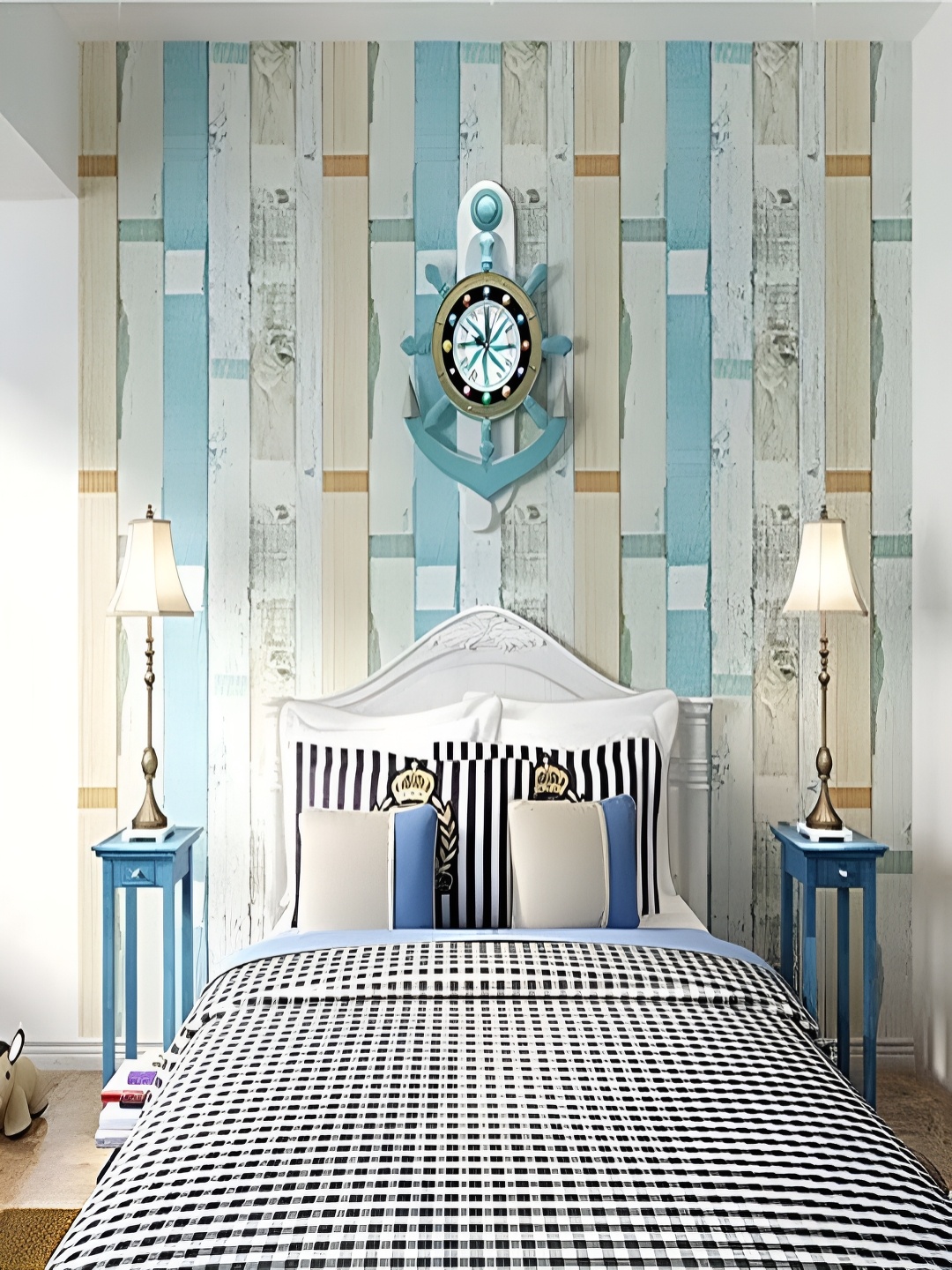 

HOMEMATES Beige Self-Adhesive Waterproof Wall Sticker