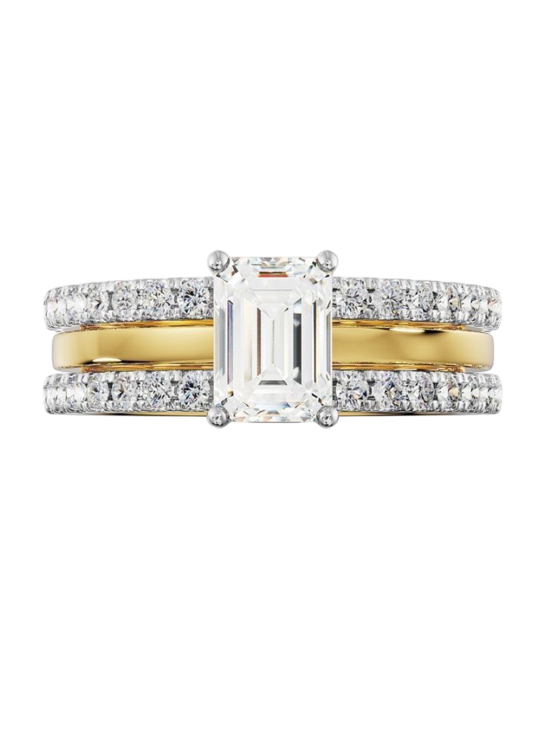 

Emori Ella Emerald Engagement Ring, Gold