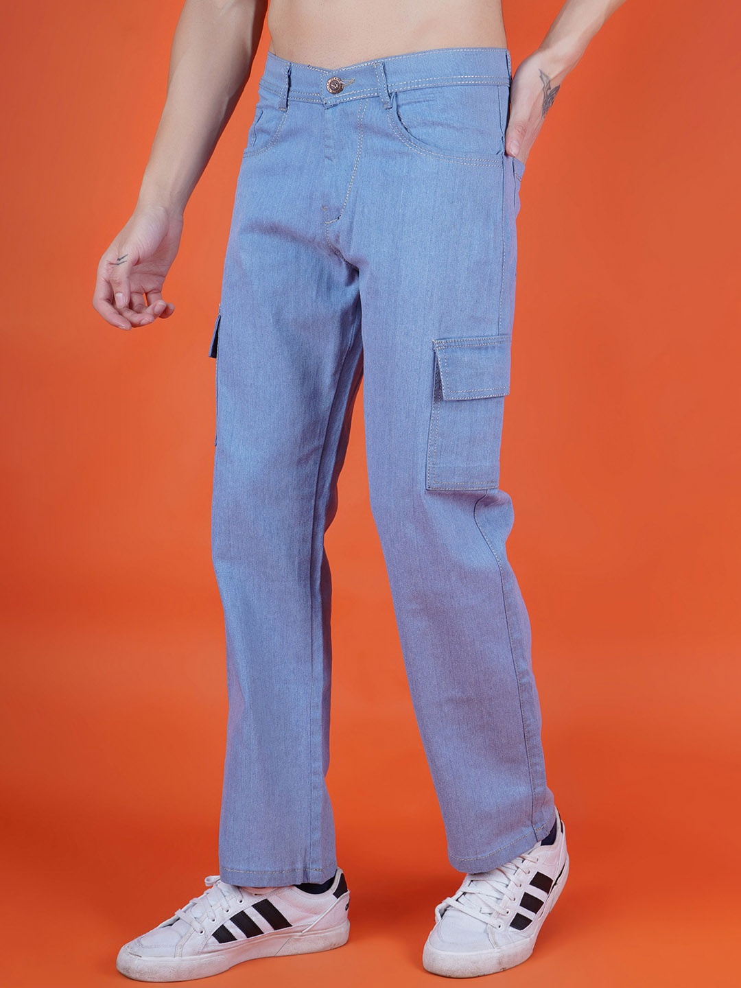 

Moda Rapido Classic Jogger Low Distress Jeans, Blue