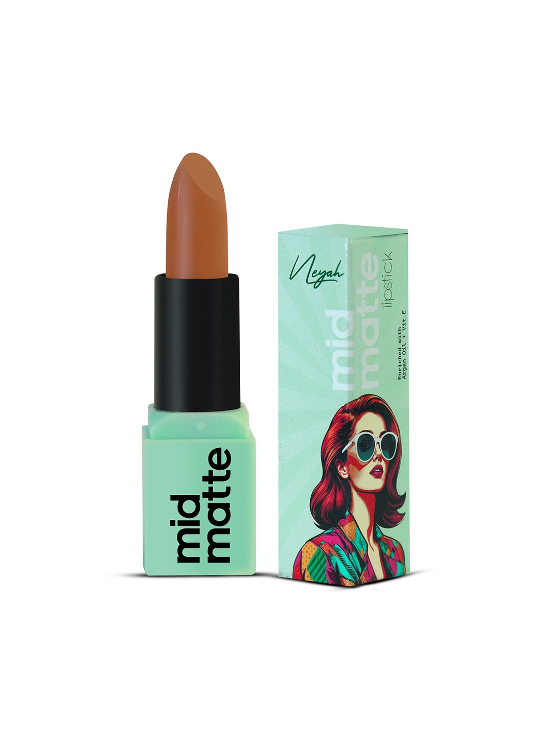 

Neyah Mid Matte Lipstick -Nudist Vibe 116, Nude